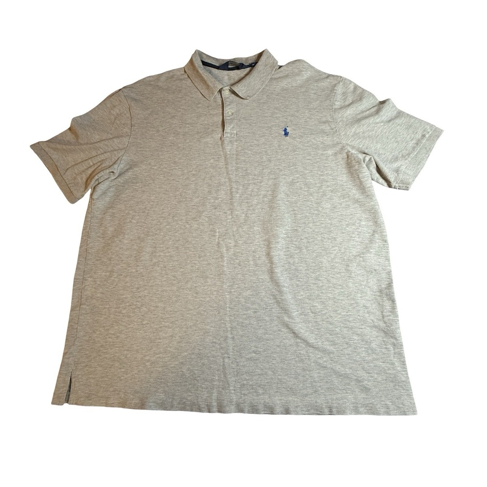 Polo GOLF Ralph Lauren Shirt Pro Fit XXL Heather Gray Classic Pima Vintage Y2K